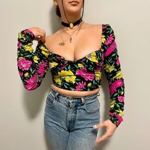 Zara Floral Crop Top